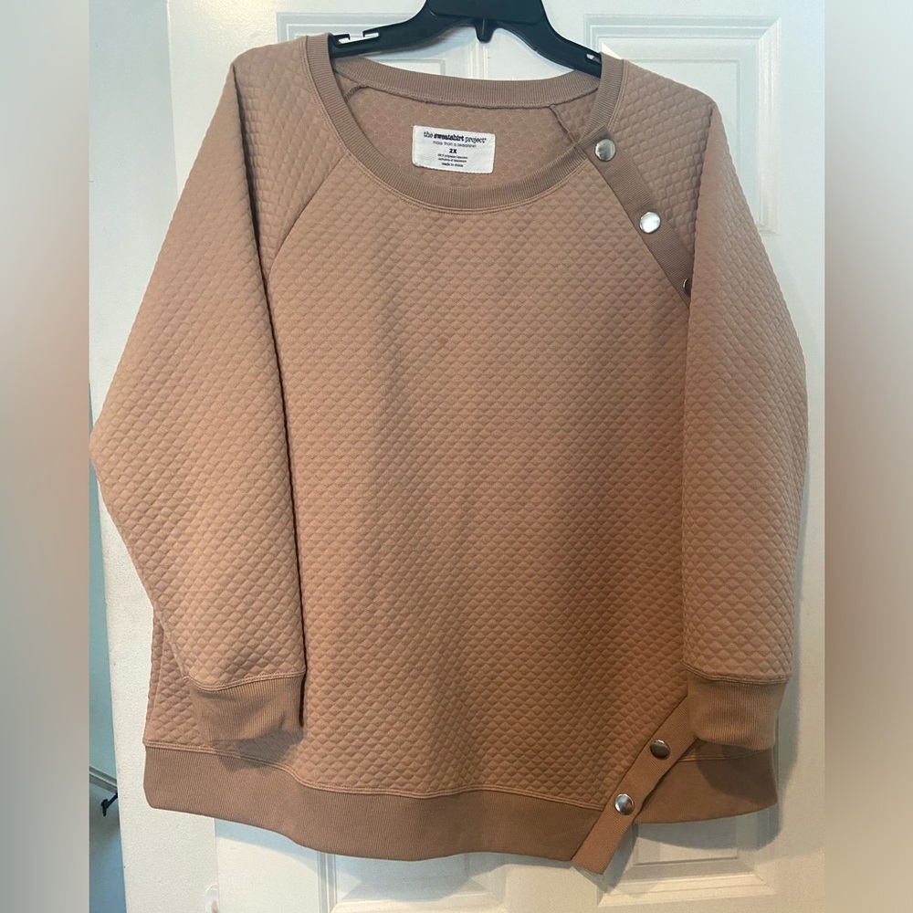 Quilted Crewneck Sweater